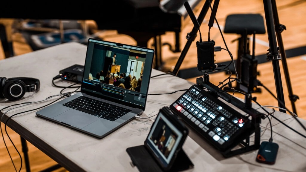 Professional multi-camera livestream and digital broadcast production setup